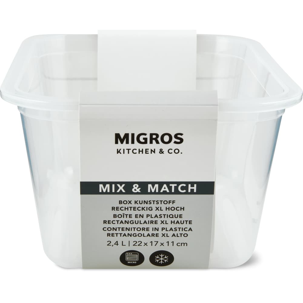 Migros Kitchen & Co. Box Kunststoff hoch rechteckig, XL 2.4l