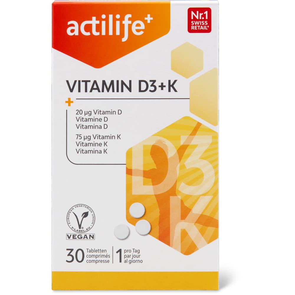 Actilife Vitamin D3 & K Tabletten Vegan