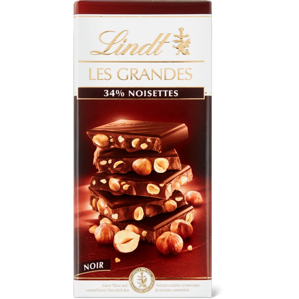 Lindt Les Grandes Noir 34% Noisettes