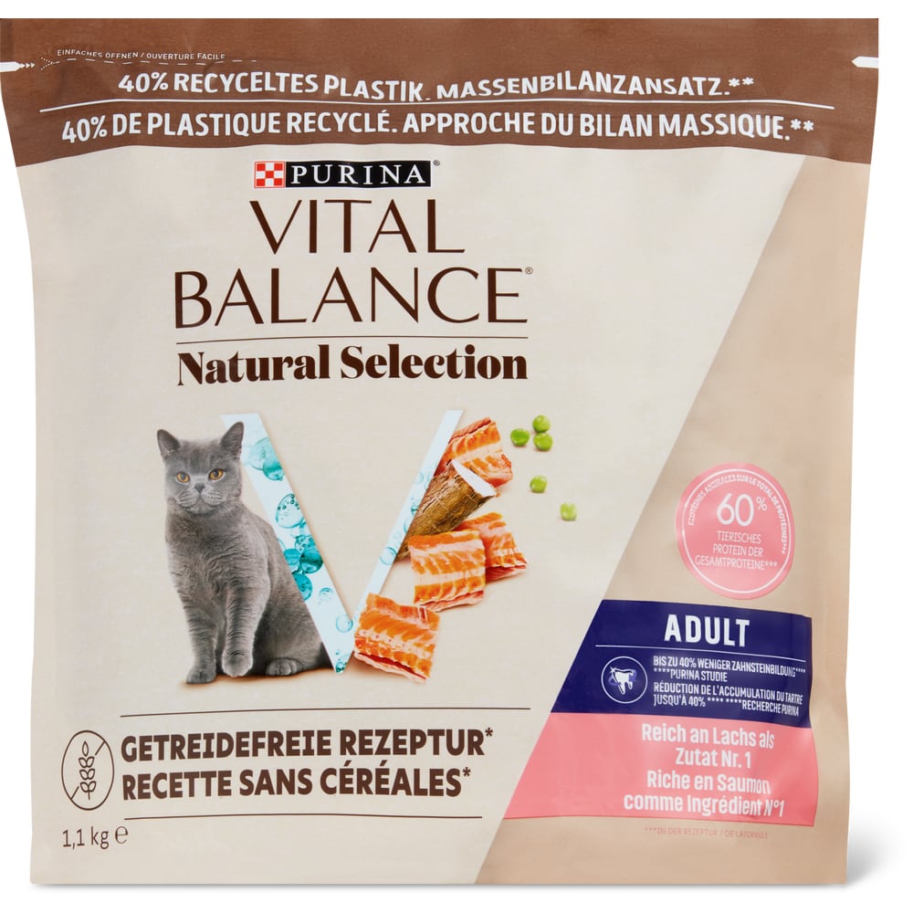 Vital Balance Natural Selection Trockenfutter für Katzen Lachs