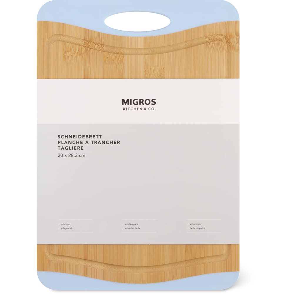 Migros Kitchen & Co. Schneidebrett Bamboo, 28.3 x 20 x 1cm