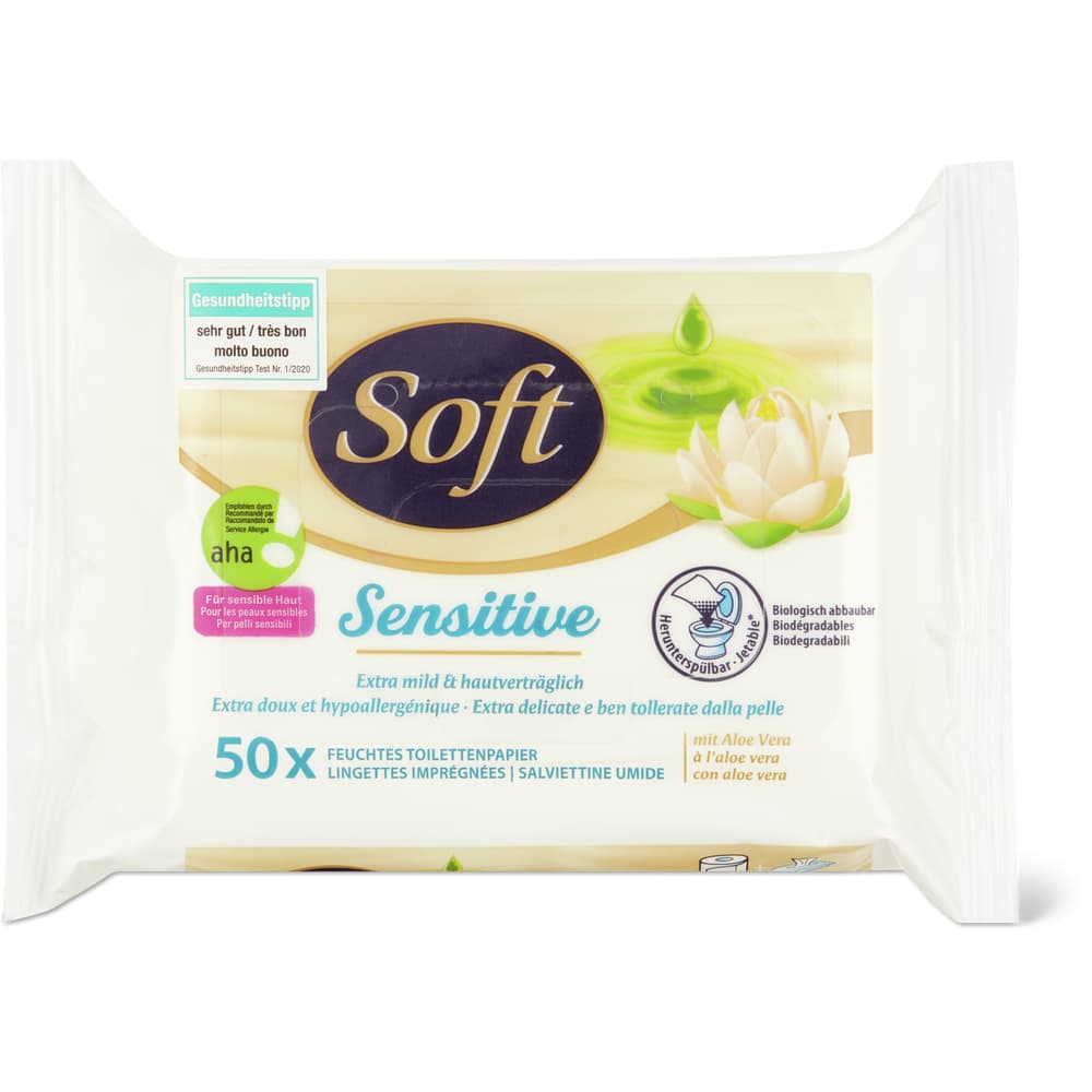 Soft Sensitive aha! Feuchtes Toilettenpapier Sensitive