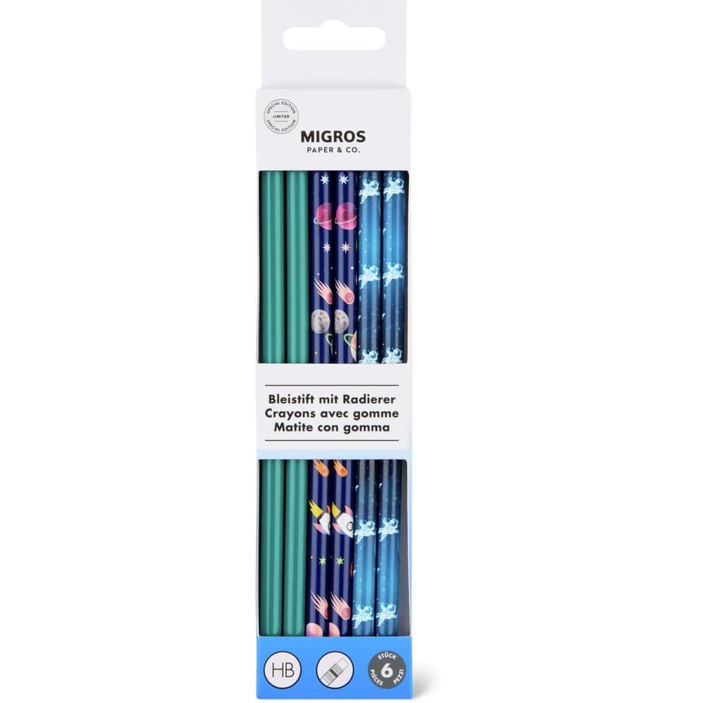Migros Paper & Co. Bleistift mit Radierer Astro