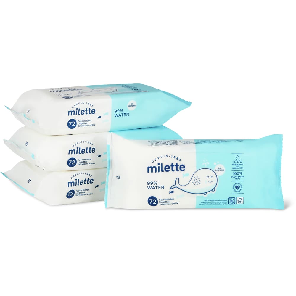 Milette Feuchttücher 99% Water 0% Perfume