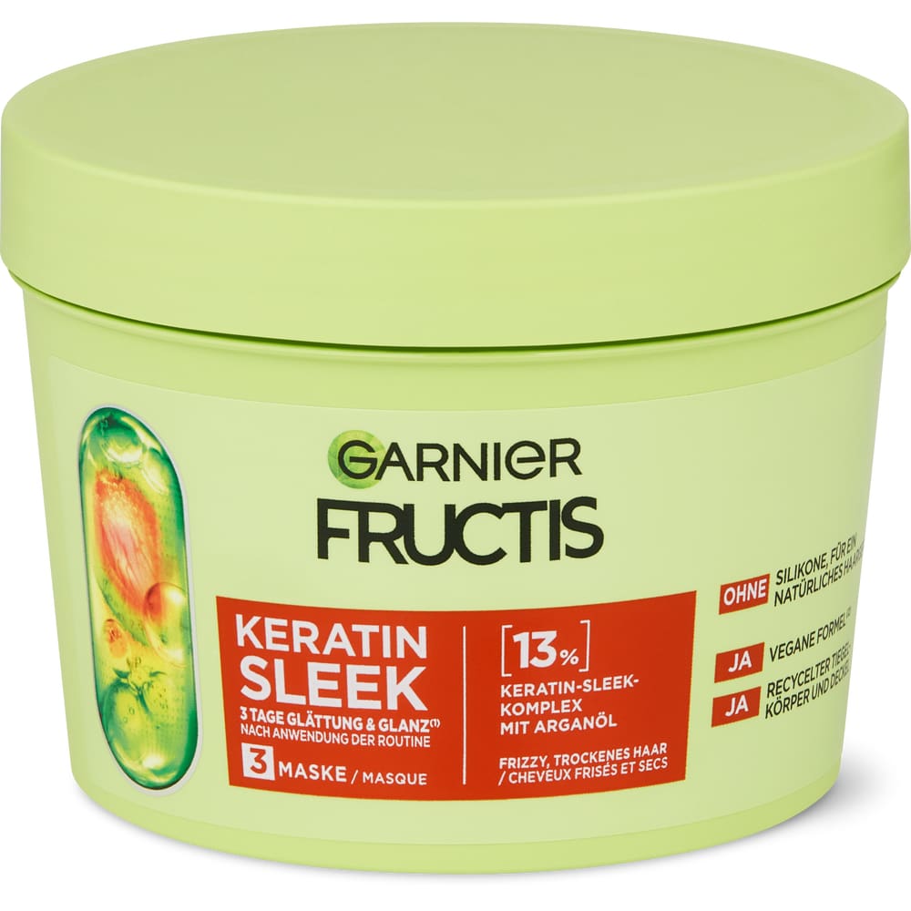 Masque pour cheveux Garnier FRUCTIS LISO KERATINA 370 ml