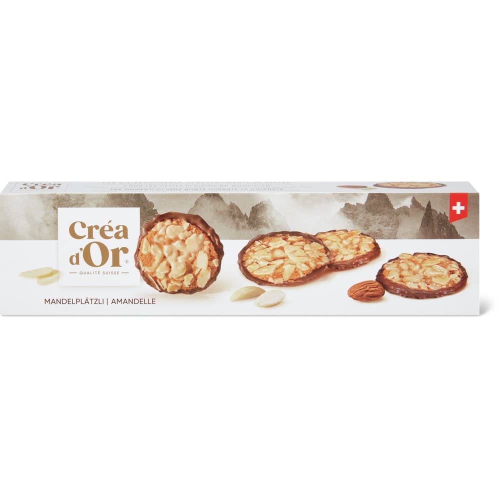 Créa d'Or Mandelgebäck mit Milchschokolade Mandelplätzli