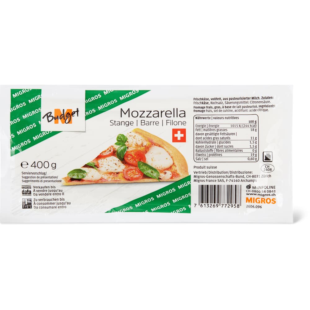 M-Budget Mozzarella Stange