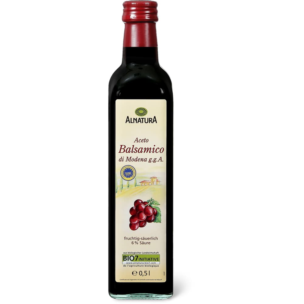 Alnatura Bio Aceto Balsamico di Modena süss-sauerlich im Geschmack, 6% Säure
