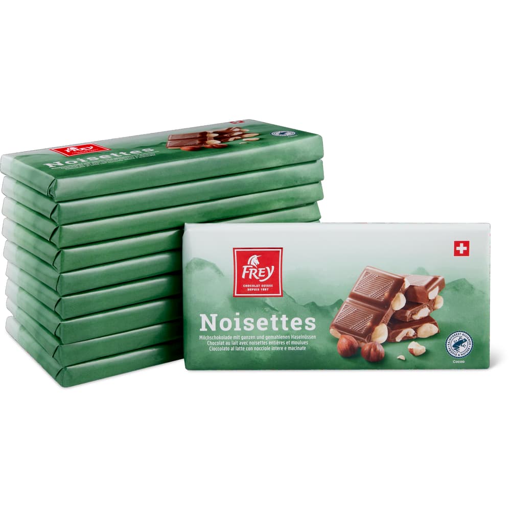 Frey Tafelschokolade Milchschokolade mit Haselnüssen