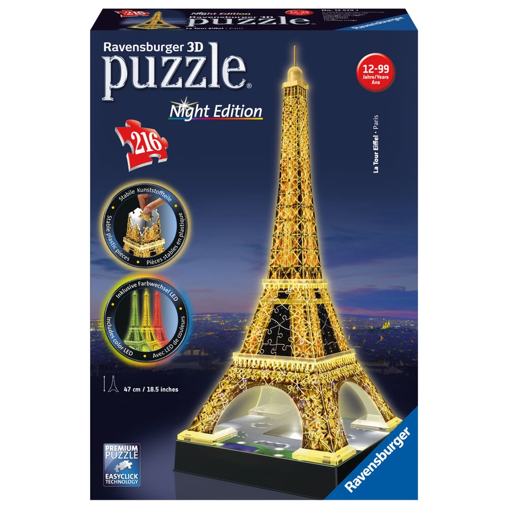 Ravensburger 3D Puzzle Eiffelturm bei Nacht