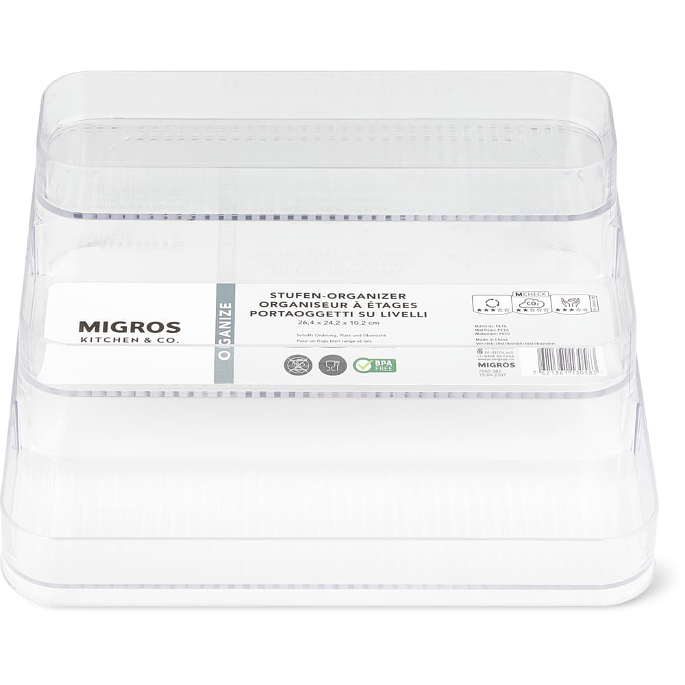 Migros Kitchen & Co. Kühlschrankorganizer Stufenregal 26.4cm x 24.2cm x 10.2cm