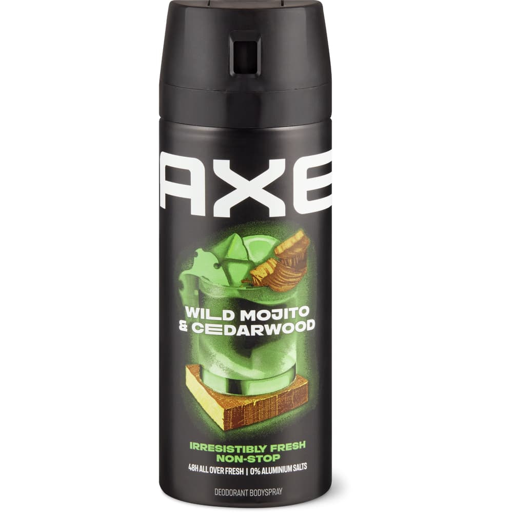 Axe Deo Bodyspray Wild Mojito & Cedarwood 48h, 0% Aluminiumsalze