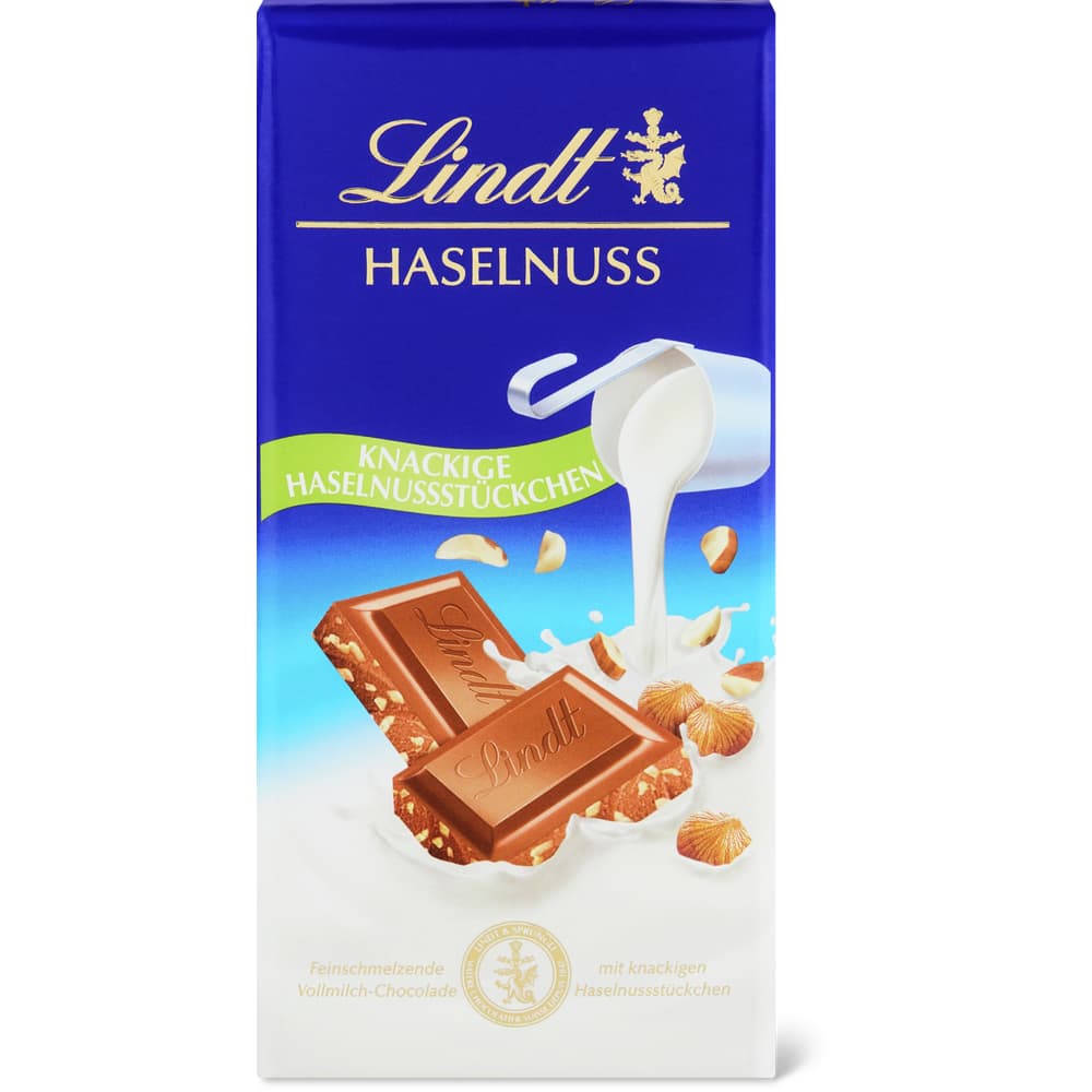 Lindt Vollmilch Haselnuss knackige Haselnussstückchen