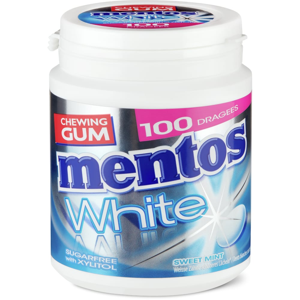 Mentos White Kaugummi mit Süssungsmittel Green Mint