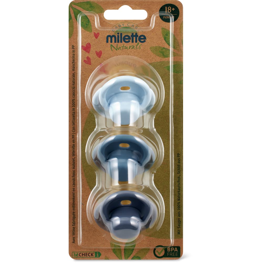 Milette Baby Care Naturals Nuggi Naturkautschuk 0-6 M