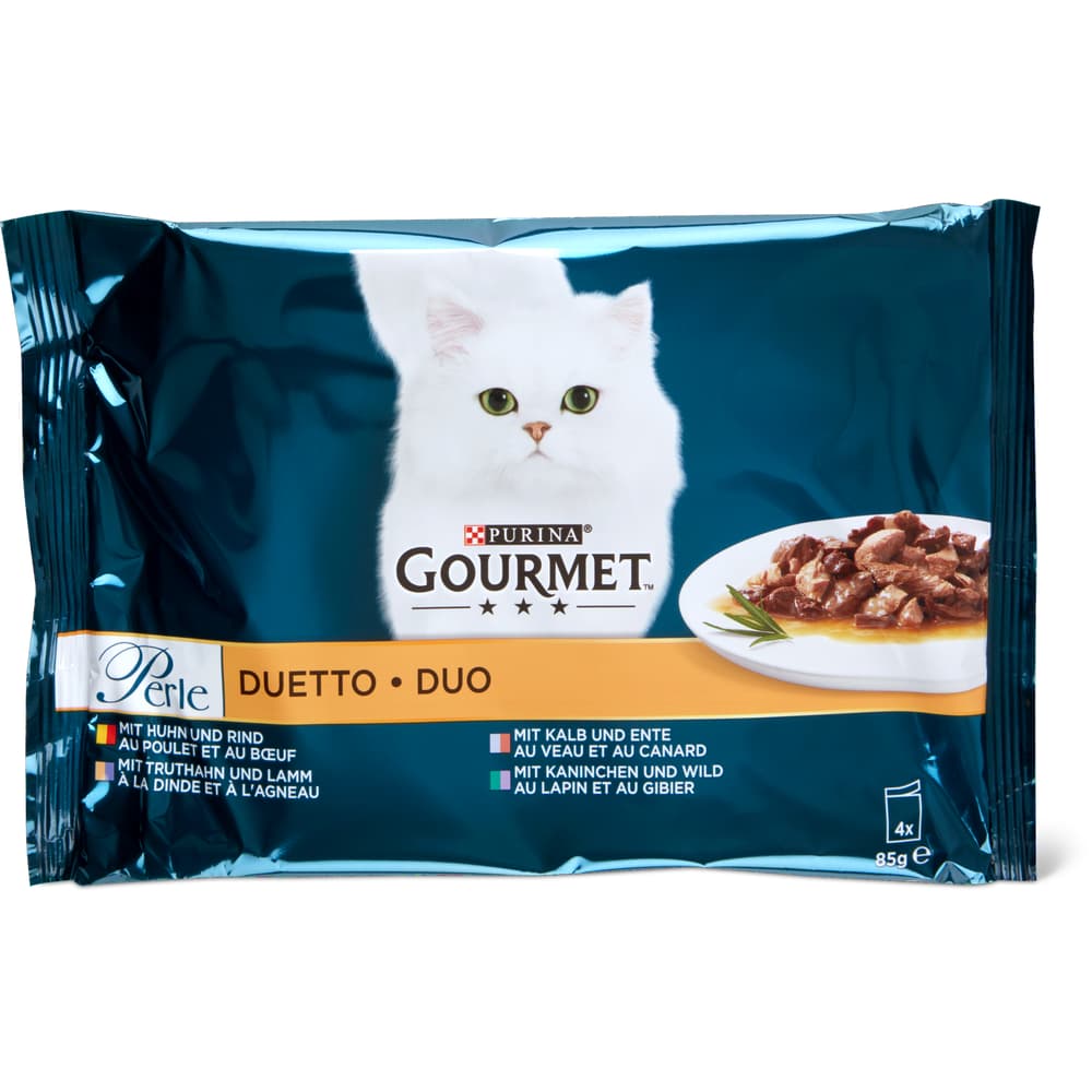 Gourmet Perle Häppchen in Sauce Huhn & Rind, Truthahn & Lamm, Kalb & Ente, Kaninchen & Wild