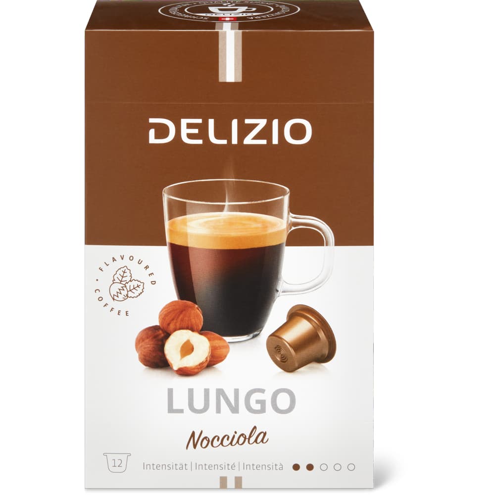 Delizio Kaffee-Kapseln Lungo Hazelnut
