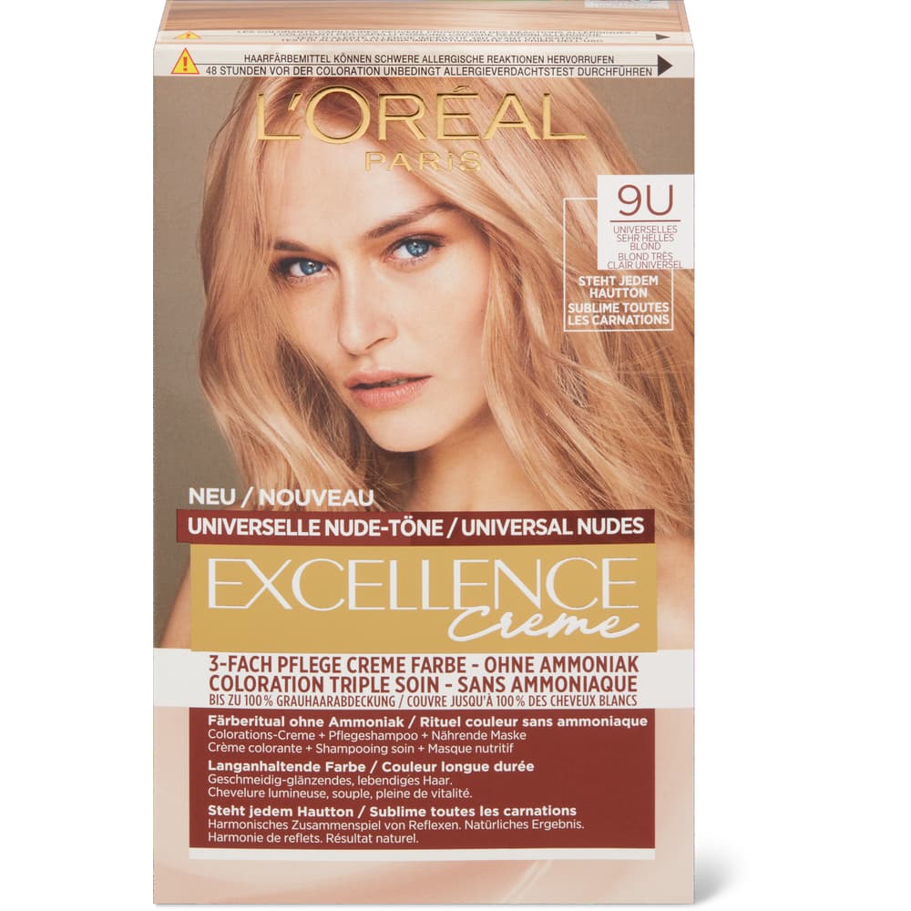 L'Oréal Paris Coloration Nude 9U sehr helles Blond, permanent, ohne Ammoniak