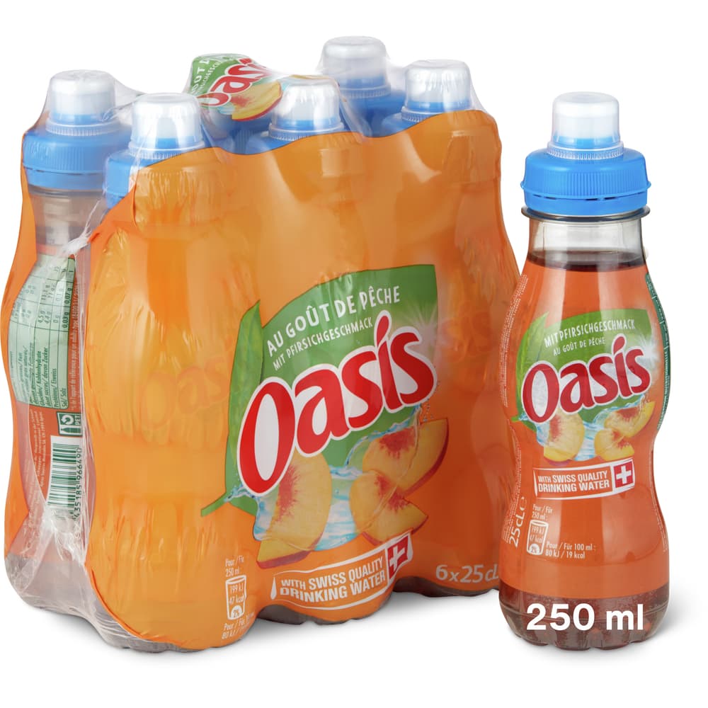 Oasis Fruchtiges Getränk Pfirsich