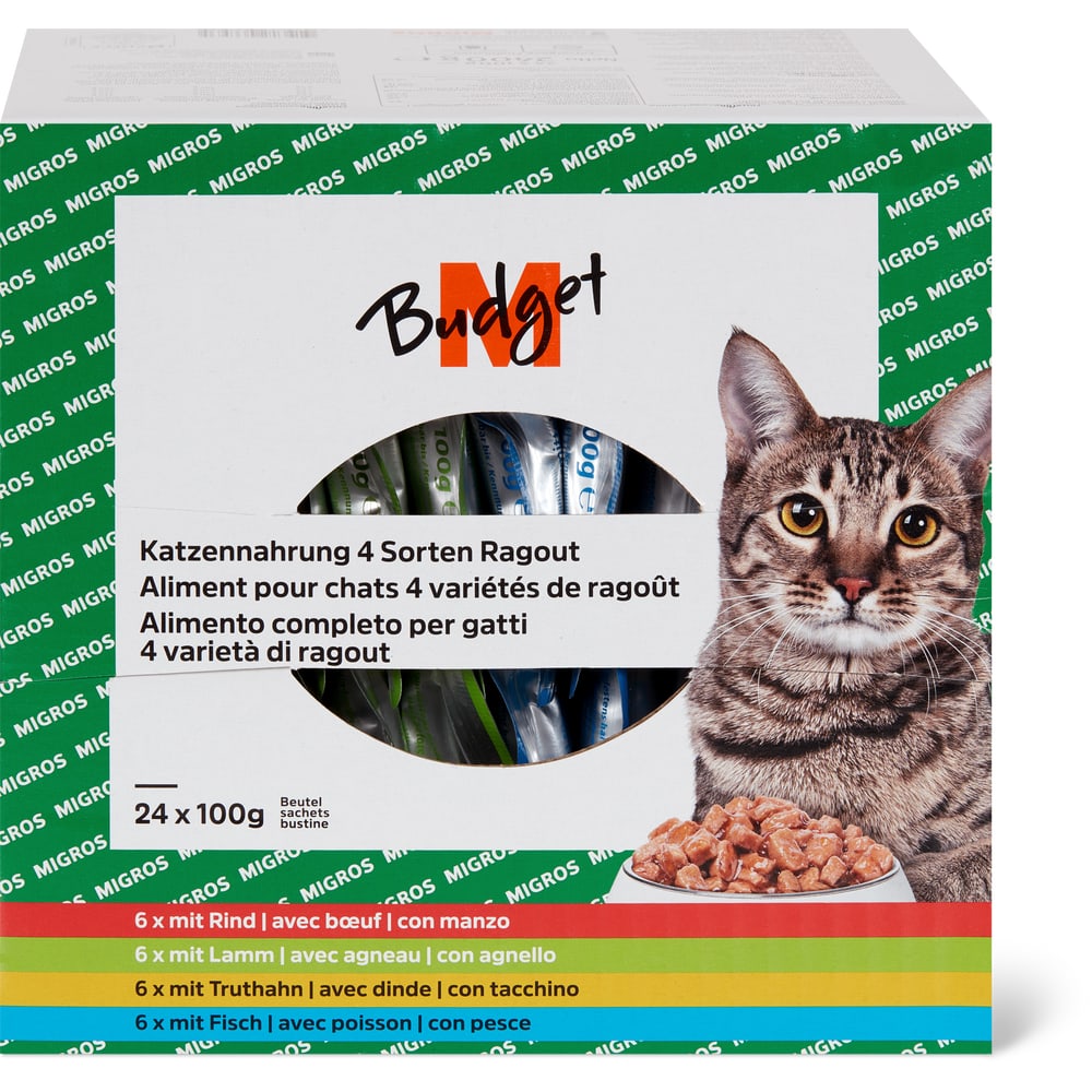 M-Budget Häppchen in Sauce 6x Rind, 6x Fisch, 6x Lamm, 6x Truthahn