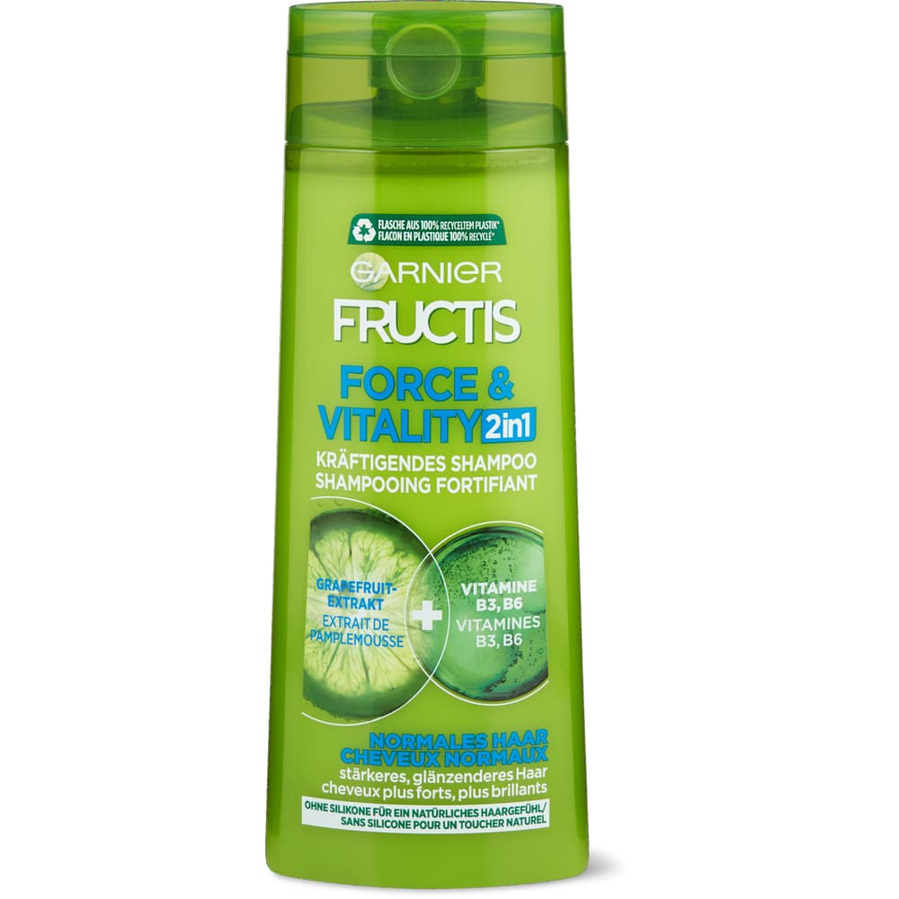 Garnier Fructis 2-in-1 Shampoo – Force & Brillance, 300 Ml – Für Gesundes, Starkes Haar