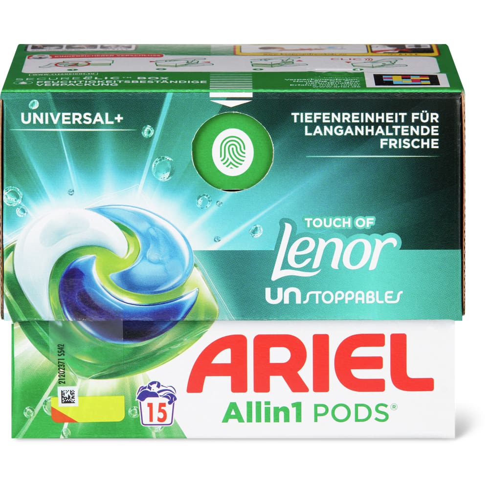 Ariel Universal + Waschmittelkapseln 15 Waschgänge
