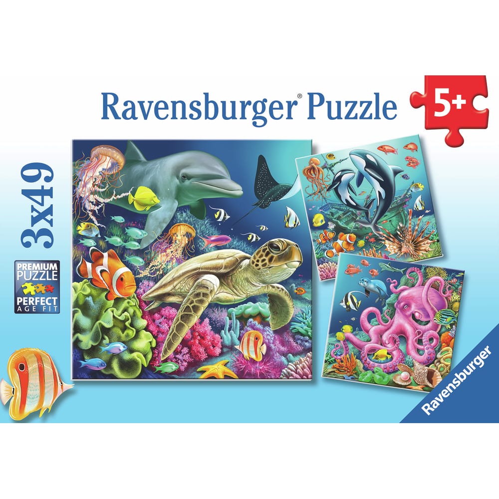 Ravensburger Puzzle Bezaubernde Unterwasserwelt 3x49 Teile