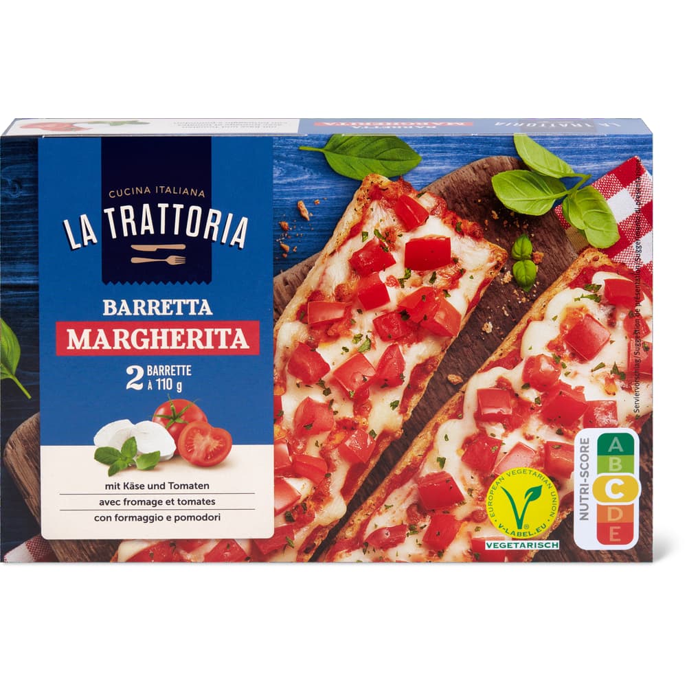 La Trattoria Baguette mit Käse und Tomaten