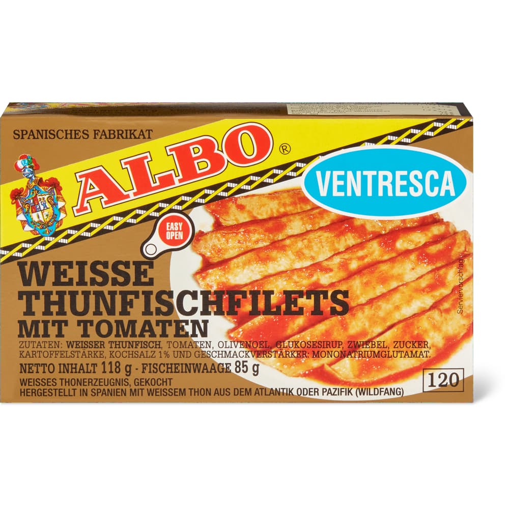 Albo Weisse Thunfischfilets mit Tomaten