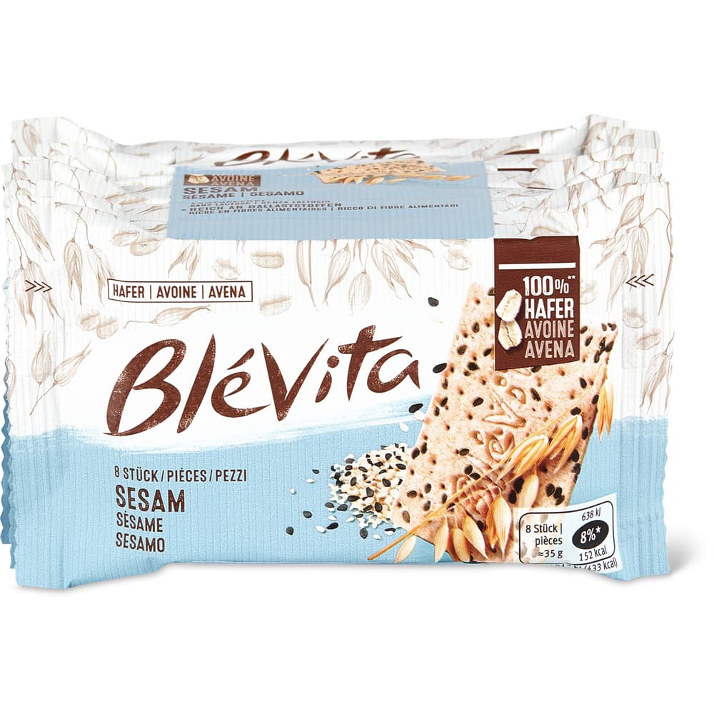 Blévita Hafergebäck mit Sesam