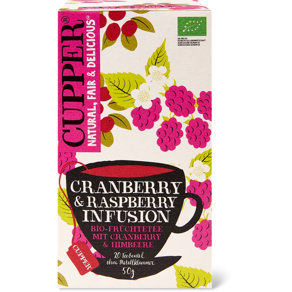 Cupper Bio Früchtetee Cranberry & Himbeere