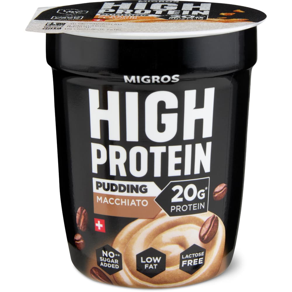 Migros High Protein Pudding Macchiato, laktosefrei, ohne Zuckerzusatz