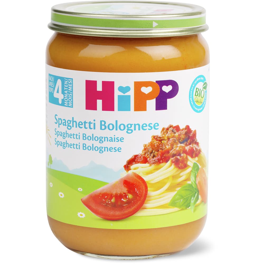HiPP Bio · Baby food jar spaghettis bolognese · From months • Migros