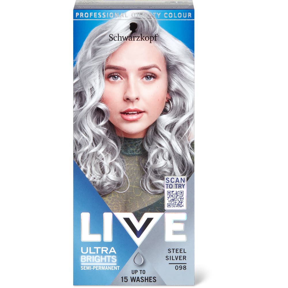 Schwarzkopf LIVE Ultra Brights Tönung 98 Silver