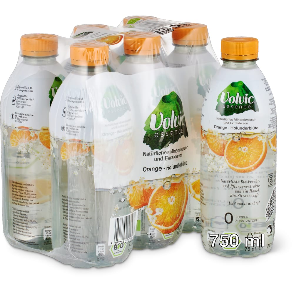Volvic Essence Aromatisiertes Mineralwasser orange