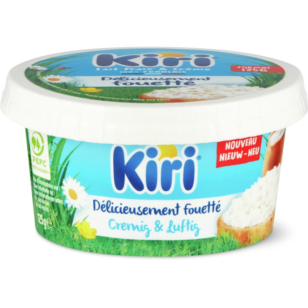 Kiri Doppelrahm-Frischkäse geschlagen Cremig und Luftig