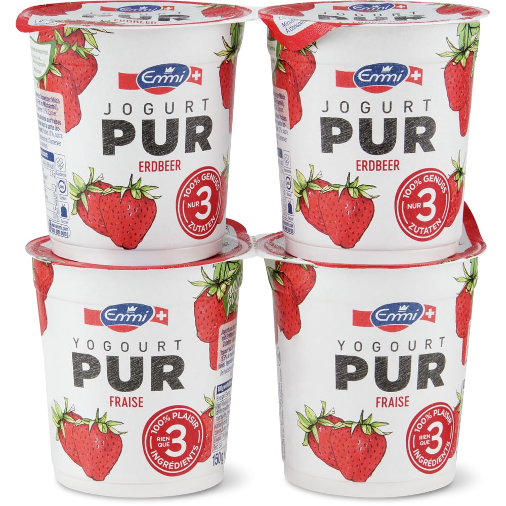 Emmi Jogurtpur Pur Joghurt Erdbeere