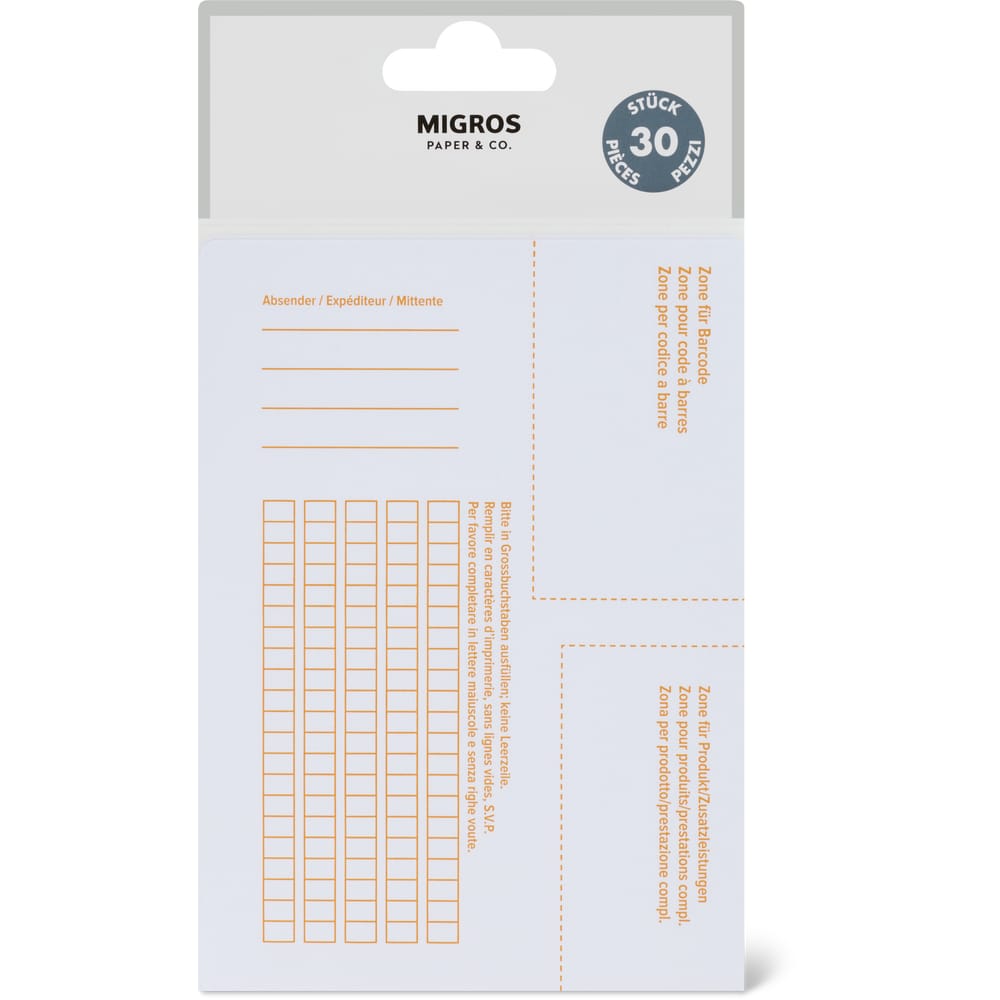 Migros Paper & Co. Selbstklebende Adressetiketten 148 x 105 mm