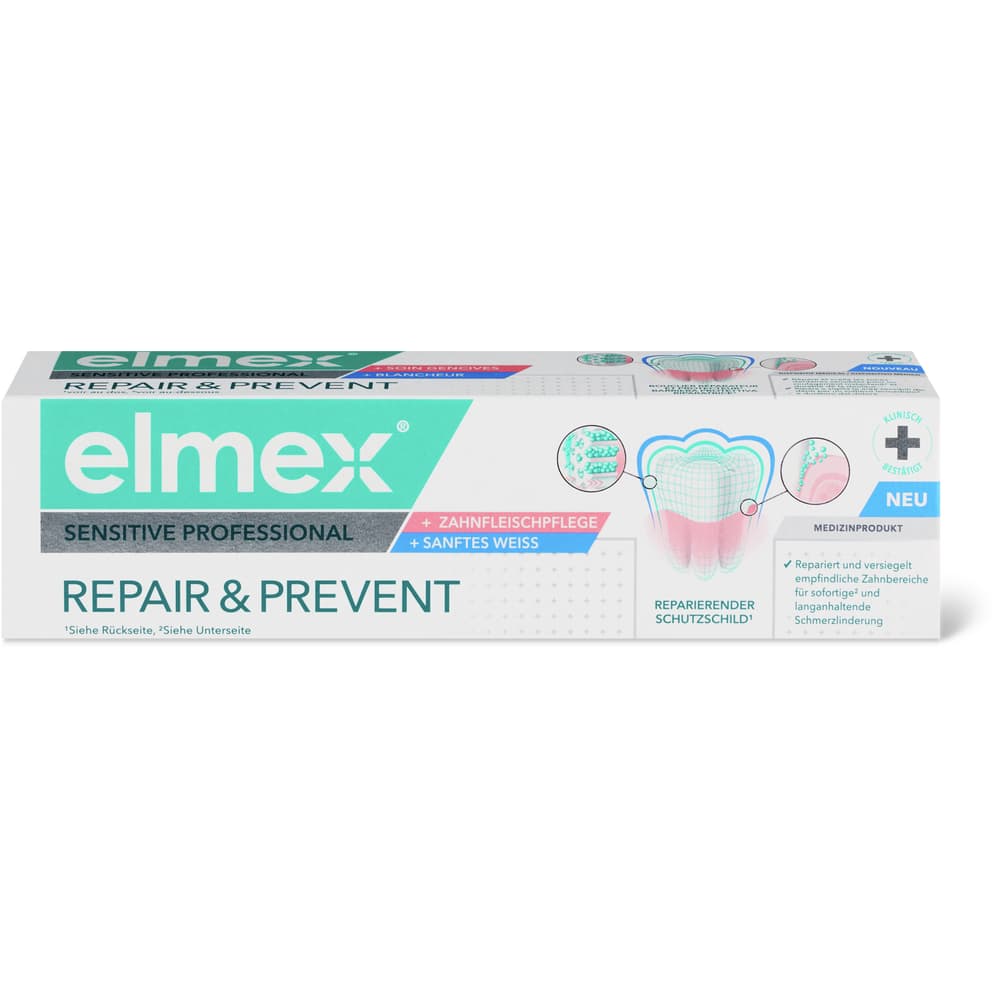 Elmex Sensitive Professional Repair & Prevent + sanftes Weiss Zahnpasta