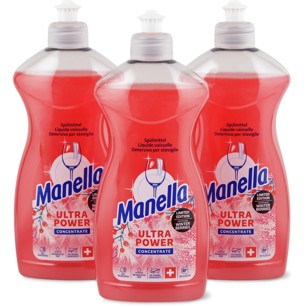 Manella Sponge Manella Ultra Power · Washing-up liquid · Winter berries • Migros Online