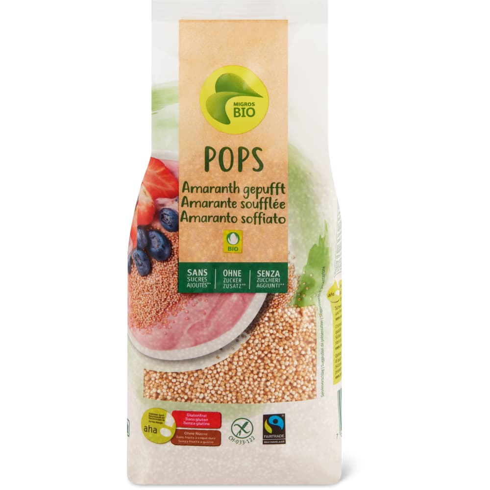 Migros Bio Amaranth gepufft