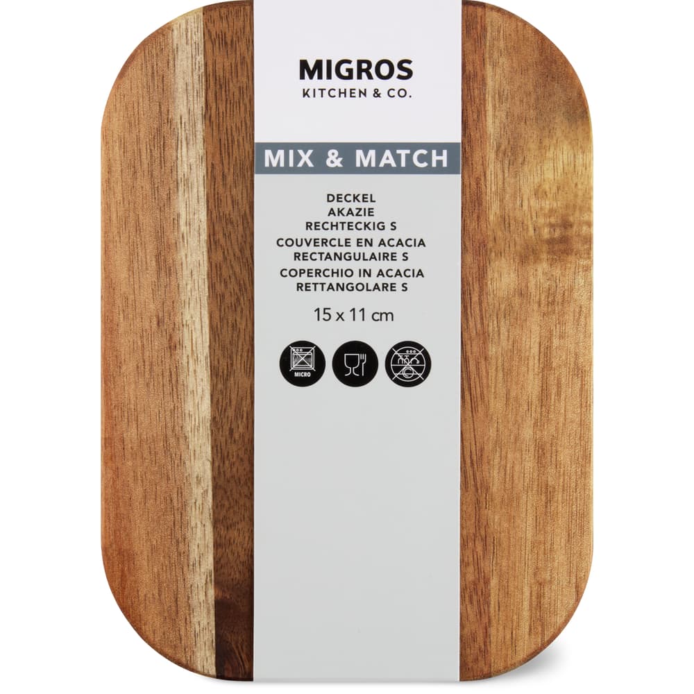 Migros Kitchen & Co. Deckel Akazienholz S, 14.9cm x 10.9cm