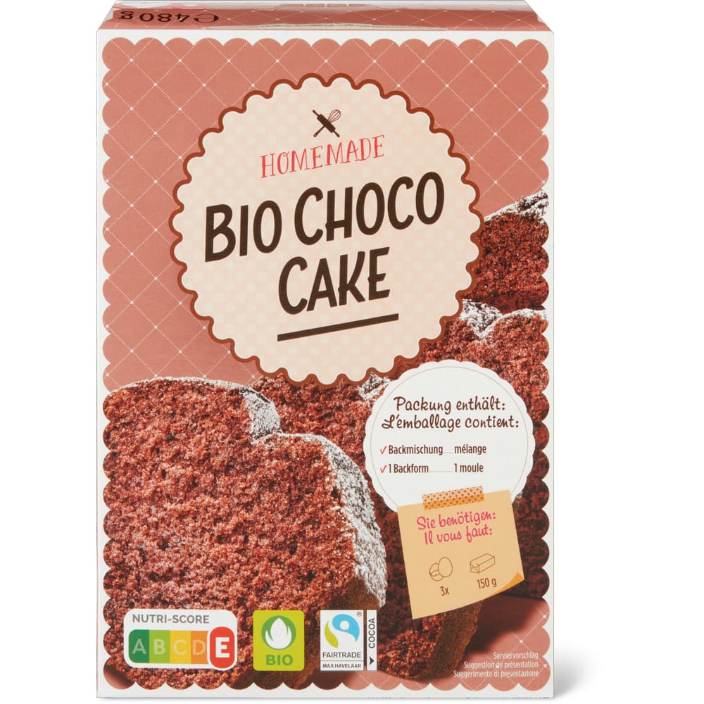 Homemade Bio Mischung für Schokocake mit Backform