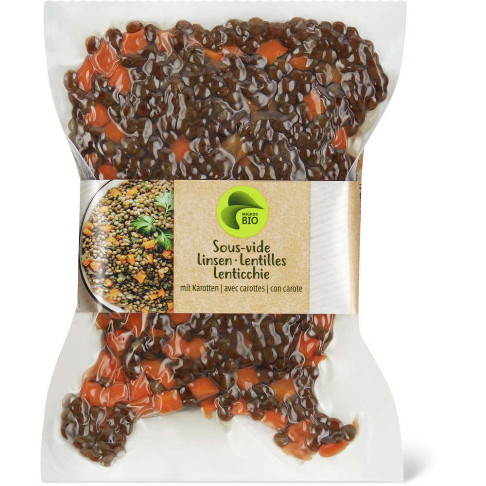 Migros Bio Linsen mit Karotten gekocht, vakuumiert