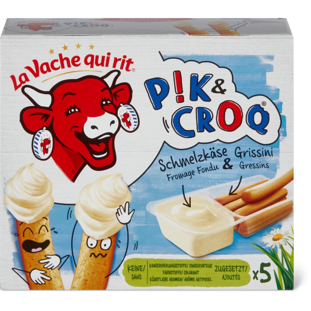 La Vache qui rit Pik & Croq Knusprige Grissini zum Dippen im zartschmelzenden La vache qui rit