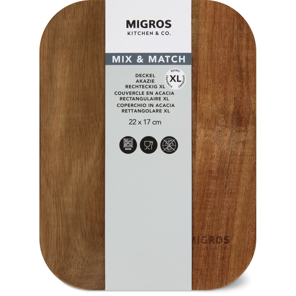 Migros Kitchen & Co. Deckel Akazienholz XL 22.2cm x 16.7cm