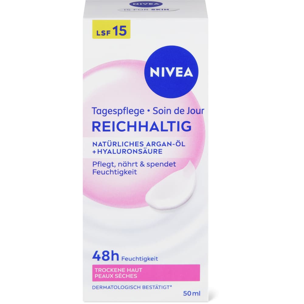 Nivea Reichhaltige Tagescreme 24H Feuchtigkeit LSF 15