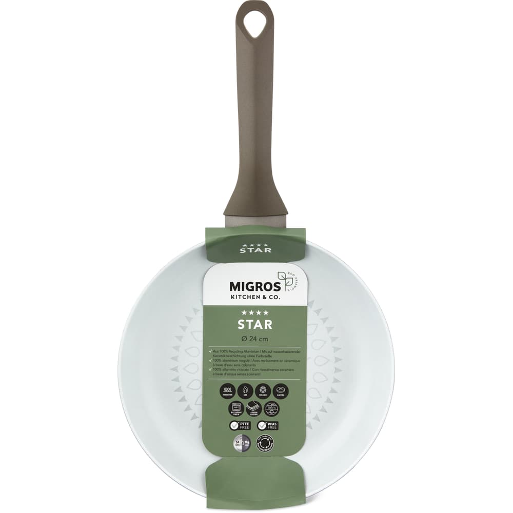 Migros Kitchen & Co. Star Bratpfanne Ø 24 cm, flach, braun