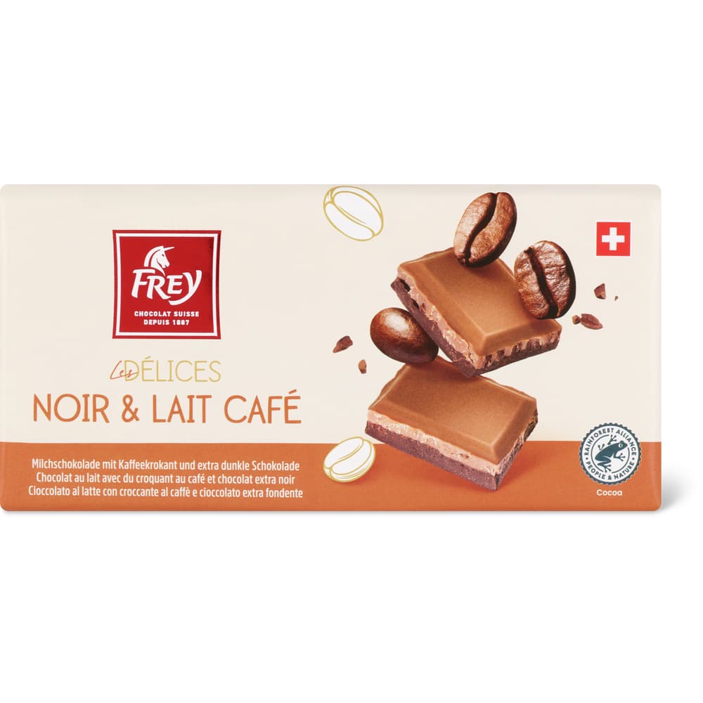 Frey Duett Tafelschokolade Milch und Dunkelschokolade - Kaffee