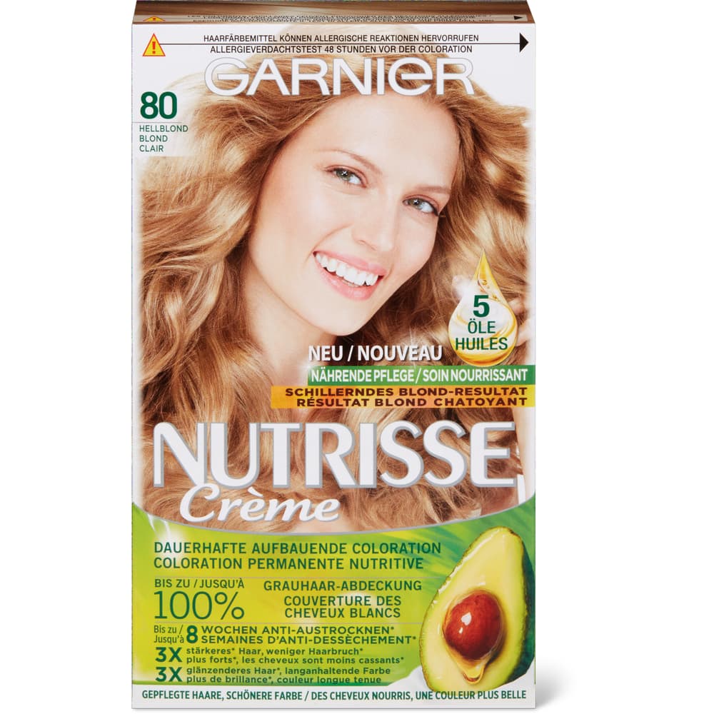 Garnier Nutrisse Crème Dauerhafte Haarfarbe 80 Hellblond